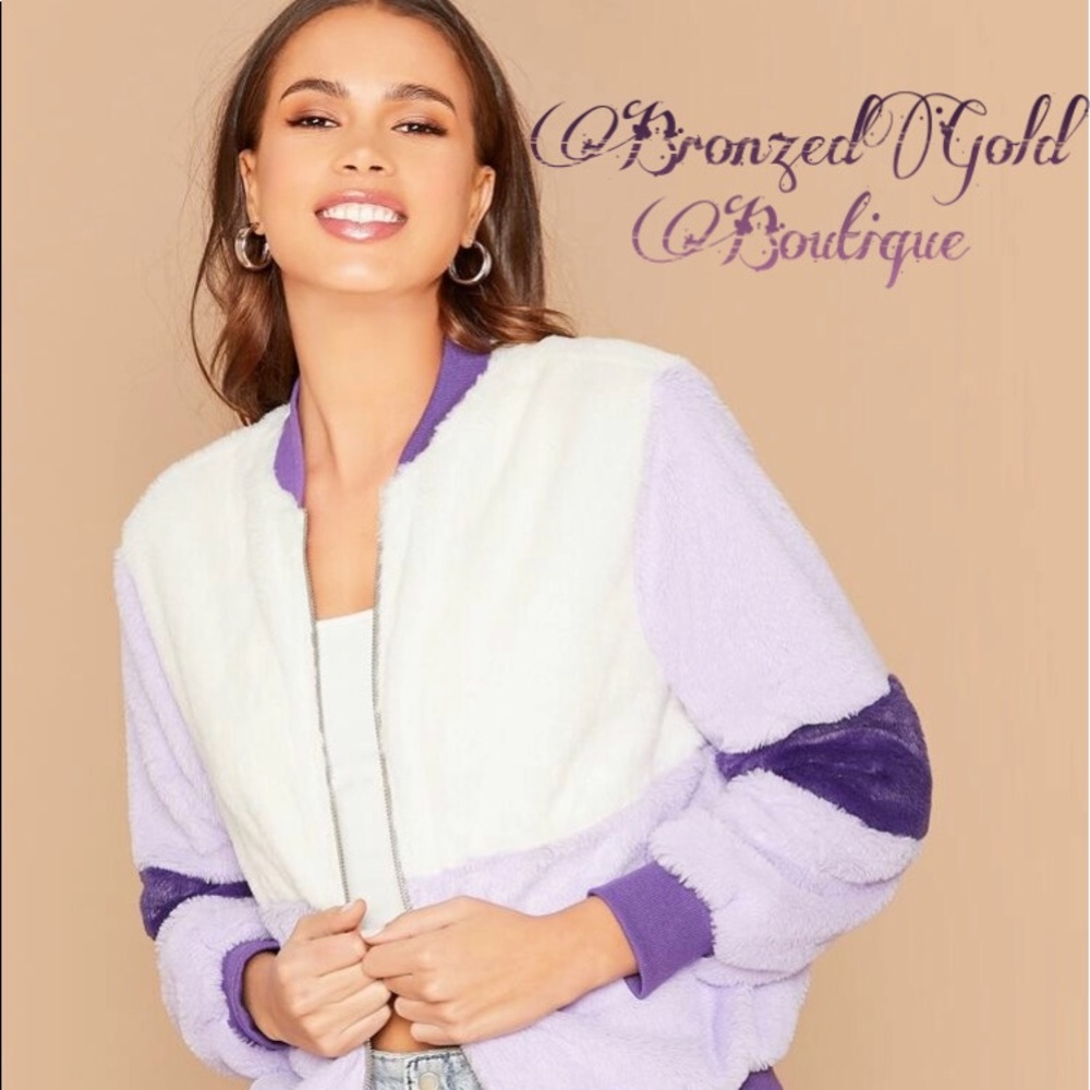 💜🤍💜Bomber Jacket💜🤍💜 - Picture 2 of 6